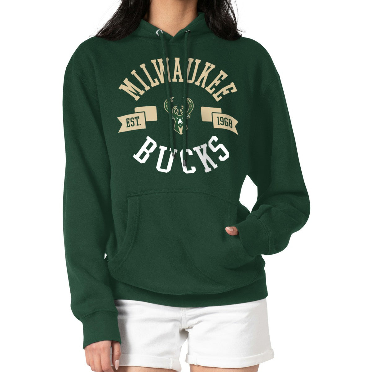 NBA - Milwaukee Bucks G-III 4Her by Carl Banks Women's City Pullover Hoodie - Green