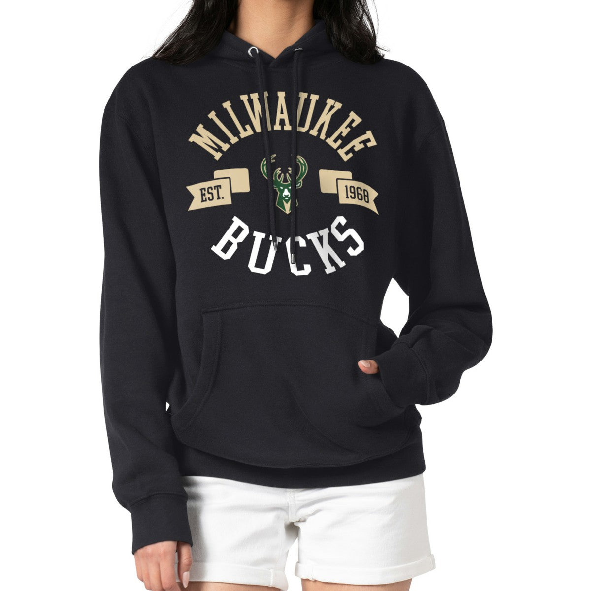 NBA - Milwaukee Bucks G-III 4Her by Carl Banks Women's City Pullover Hoodie - Black
