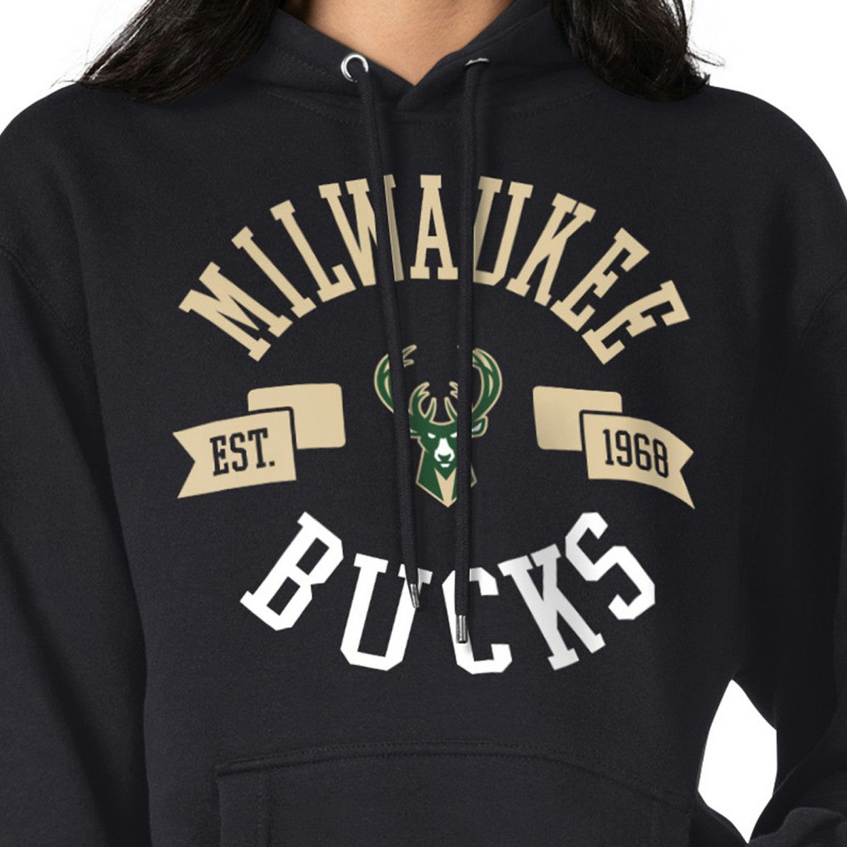 NBA - Milwaukee Bucks G-III 4Her by Carl Banks Women's City Pullover Hoodie - Black