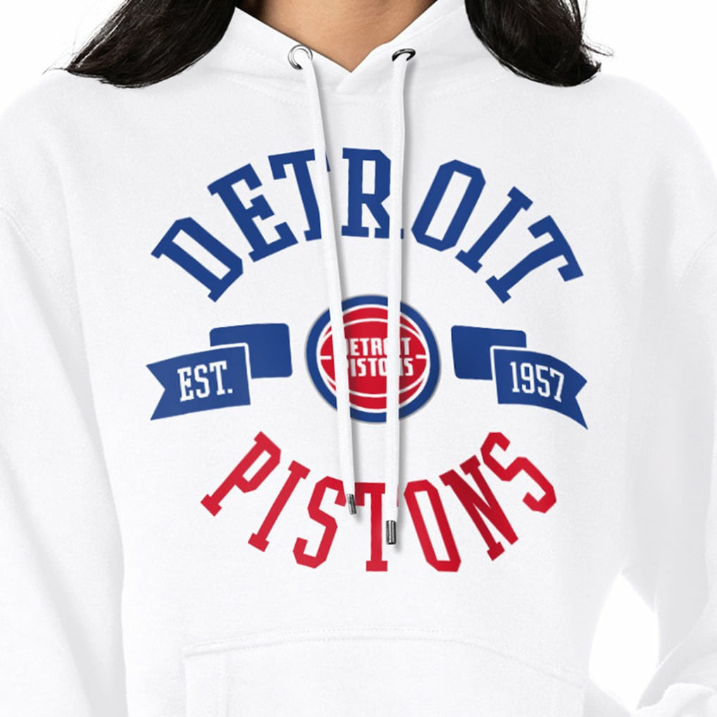 NBA - Detroit Pistons G-III 4Her by Carl Banks Women's City Pullover Hoodie - White