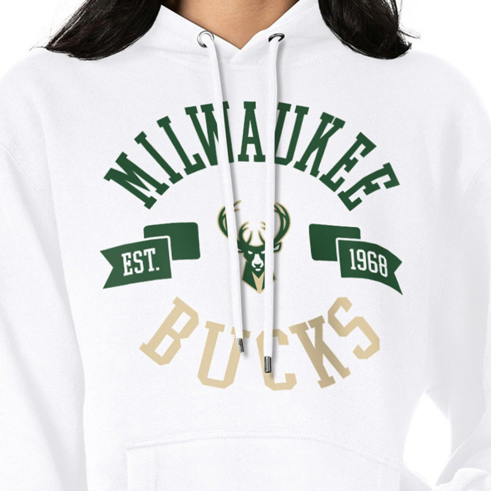 NBA - Milwaukee Bucks G-III 4Her by Carl Banks Women's City Pullover Hoodie - White