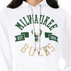 NBA - Milwaukee Bucks G-III 4Her by Carl Banks Women's City Pullover Hoodie - White