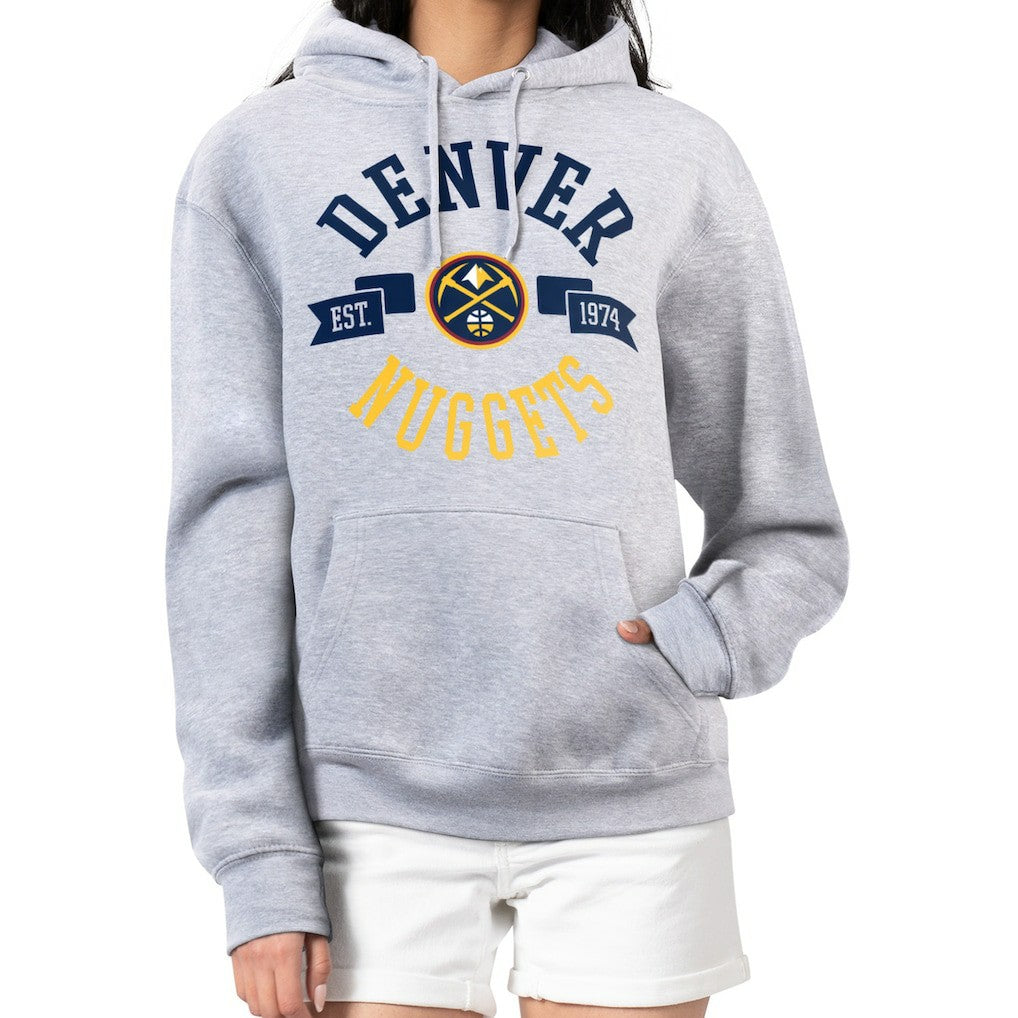NBA - Denver Nuggets G-III 4Her by Carl Banks Women's City Pullover Hoodie - Heather Gray