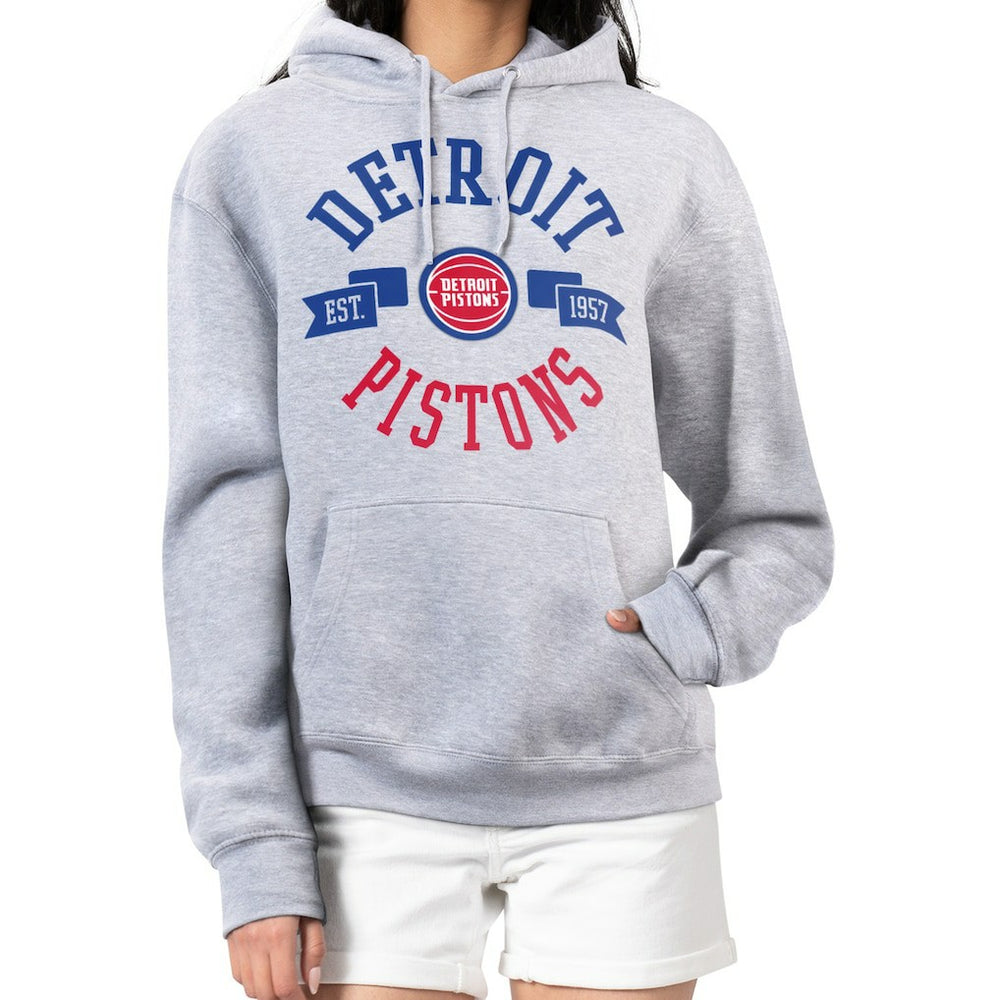 NBA - Detroit Pistons G-III 4Her by Carl Banks Women's City Pullover Hoodie - Heather Gray