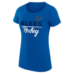 St. Louis Blues - G-III 4Her by Carl Banks Women's Super-Slim Fit Lightweight Team Sport T-Shirt Blue