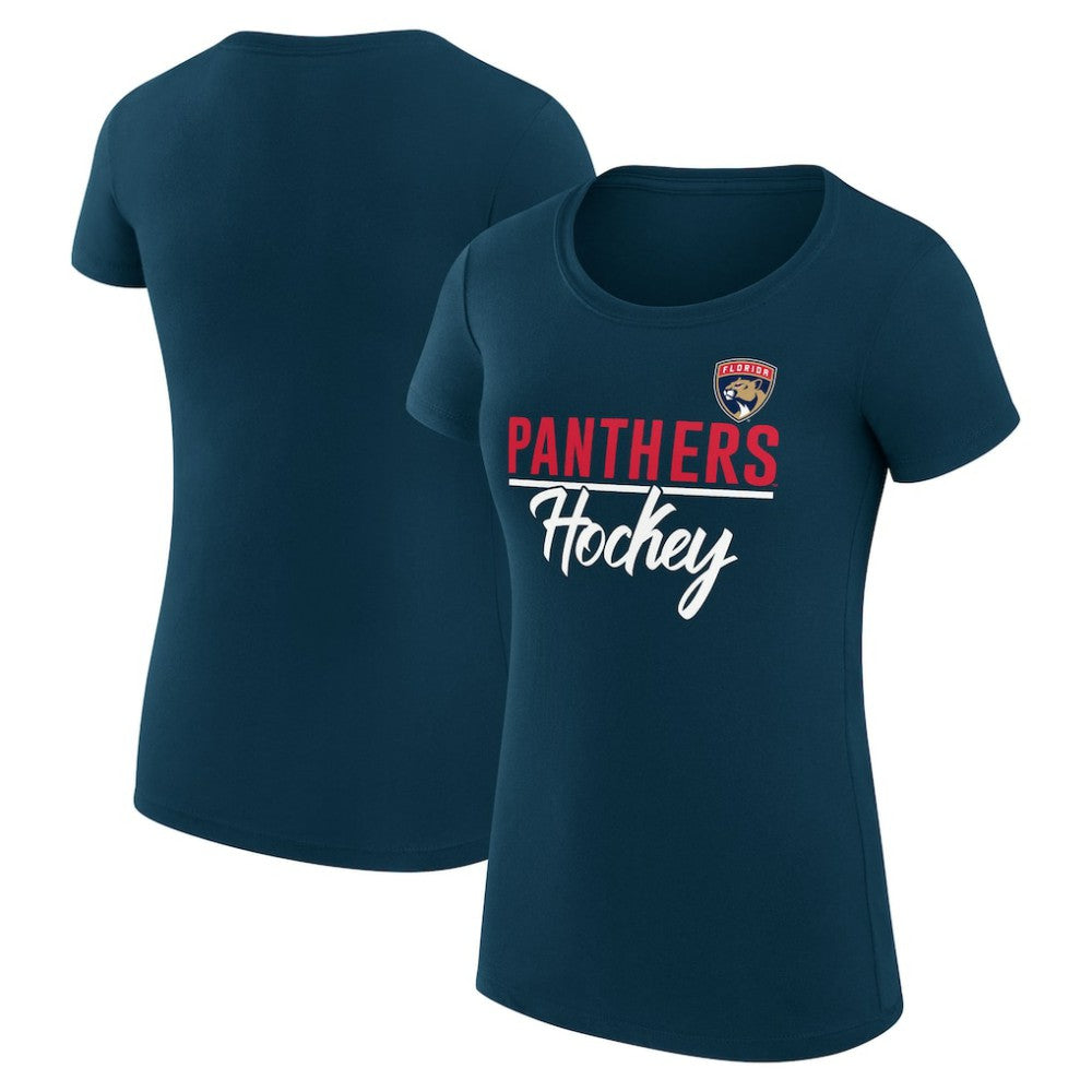 Florida Panthers - G-III 4Her by Carl Banks Women's Super-Slim Fit Lightweight Team Sport T-Shirt Navy