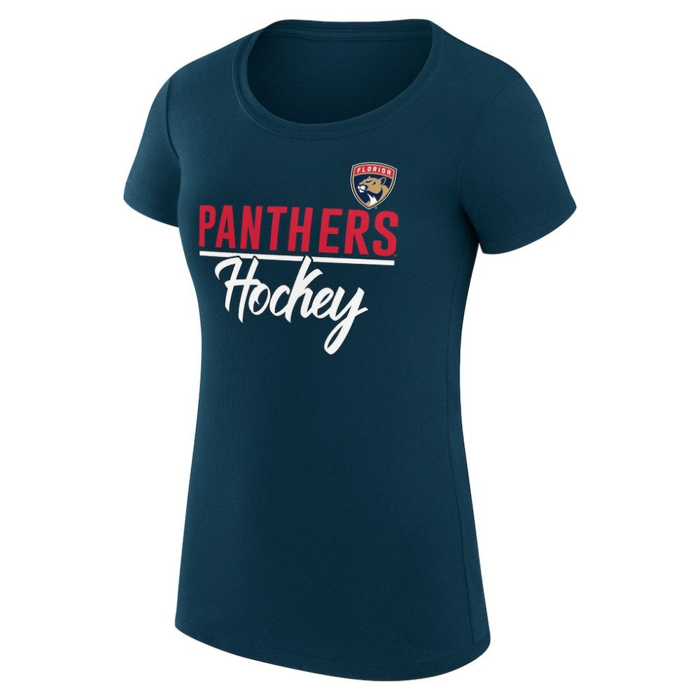 Florida Panthers - G-III 4Her by Carl Banks Women's Super-Slim Fit Lightweight Team Sport T-Shirt Navy