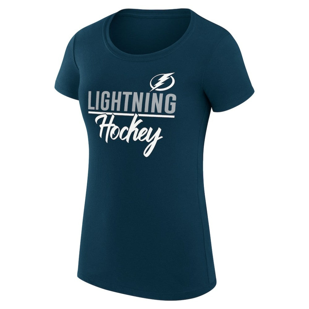 Tampa Bay Lightning - G-III 4Her by Carl Banks Women's Super-Slim Fit Lightweight Team Sport T-Shirt Navy