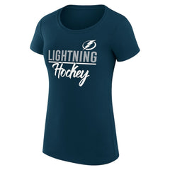 Tampa Bay Lightning - G-III 4Her by Carl Banks Women's Super-Slim Fit Lightweight Team Sport T-Shirt Navy