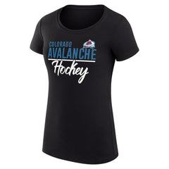 Colorado Avalanche - G-III 4Her by Carl Banks Women's Super-Slim Fit Lightweight Team Sport T-Shirt Black