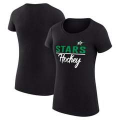 Dallas Stars - G-III 4Her by Carl Banks Women's Super-Slim Fit Lightweight Team Sport T-Shirt Black