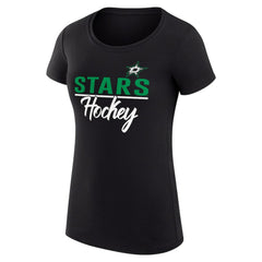 Dallas Stars - G-III 4Her by Carl Banks Women's Super-Slim Fit Lightweight Team Sport T-Shirt Black