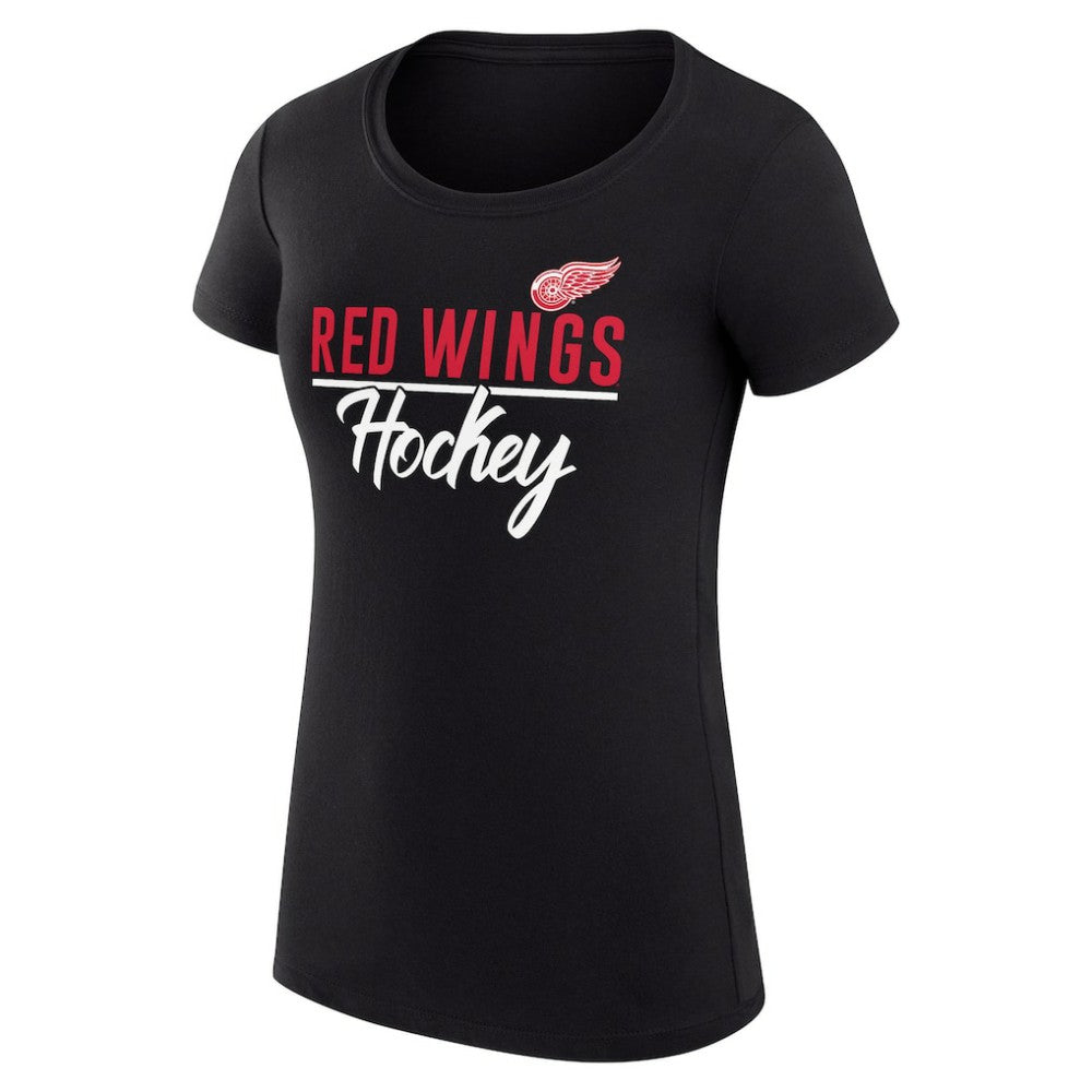 Detroit Red Wings - G-III 4Her by Carl Banks Women's Super-Slim Fit Lightweight Team Sport T-Shirt Black