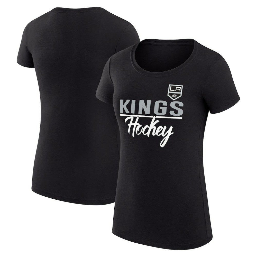 Los Angeles Kings - G-III 4Her by Carl Banks Women's Super-Slim Fit Lightweight Team Sport T-Shirt Black