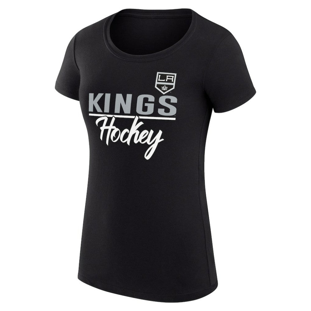 Los Angeles Kings - G-III 4Her by Carl Banks Women's Super-Slim Fit Lightweight Team Sport T-Shirt Black
