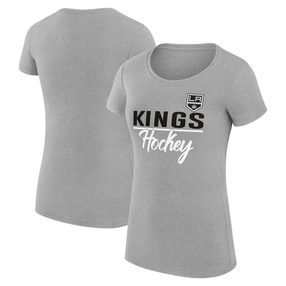 Los Angeles Kings - G-III 4Her by Carl Banks Women's Super-Slim Fit Lightweight Team Sport T-Shirt Gray