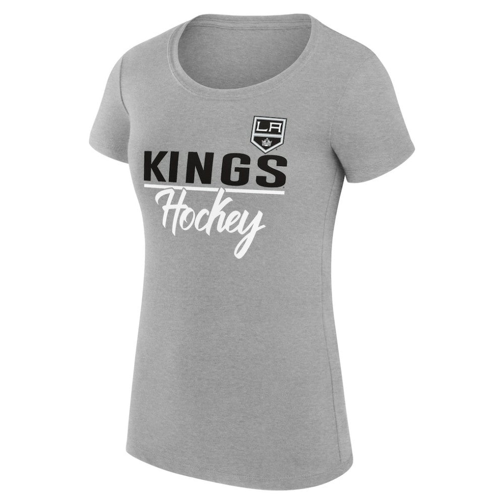 Los Angeles Kings - G-III 4Her by Carl Banks Women's Super-Slim Fit Lightweight Team Sport T-Shirt Gray