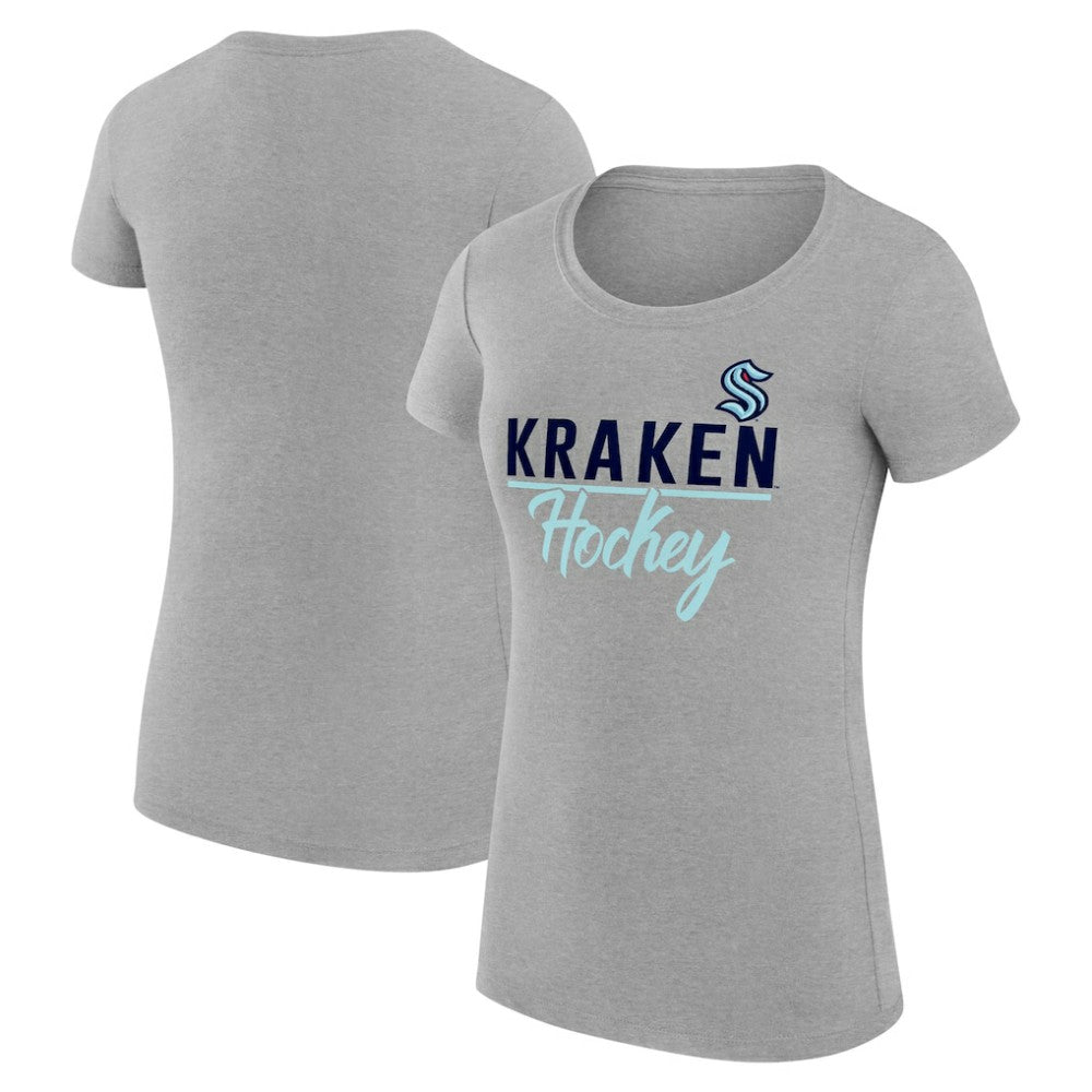 Seattle Kraken G-III 4Her by Carl Banks Women's Super-Slim Fit Lightweight Team Sport T-Shirt Gray