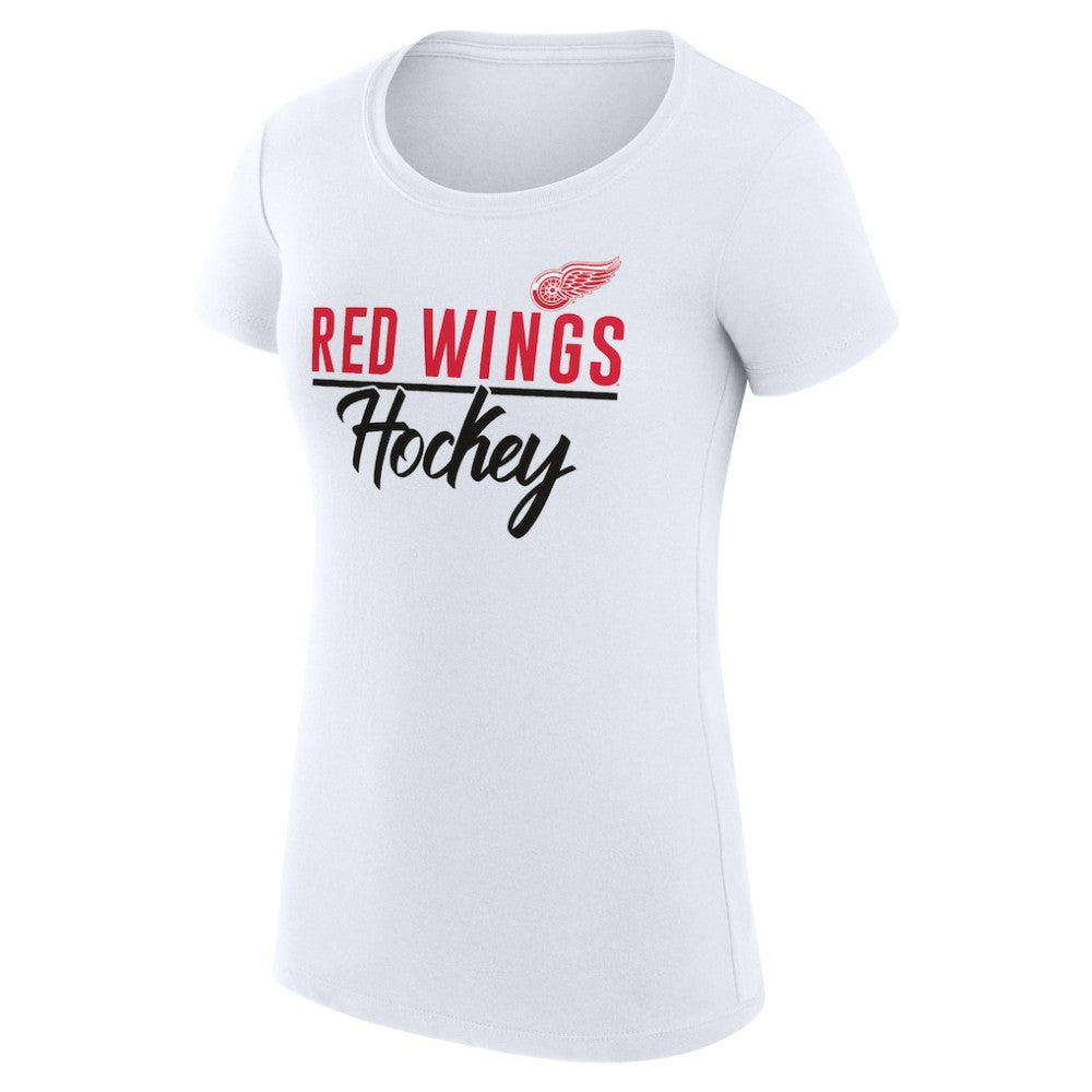 Detroit Red Wings - G-III 4Her by Carl Banks Women's Super-Slim Fit Lightweight Team Sport T-Shirt White