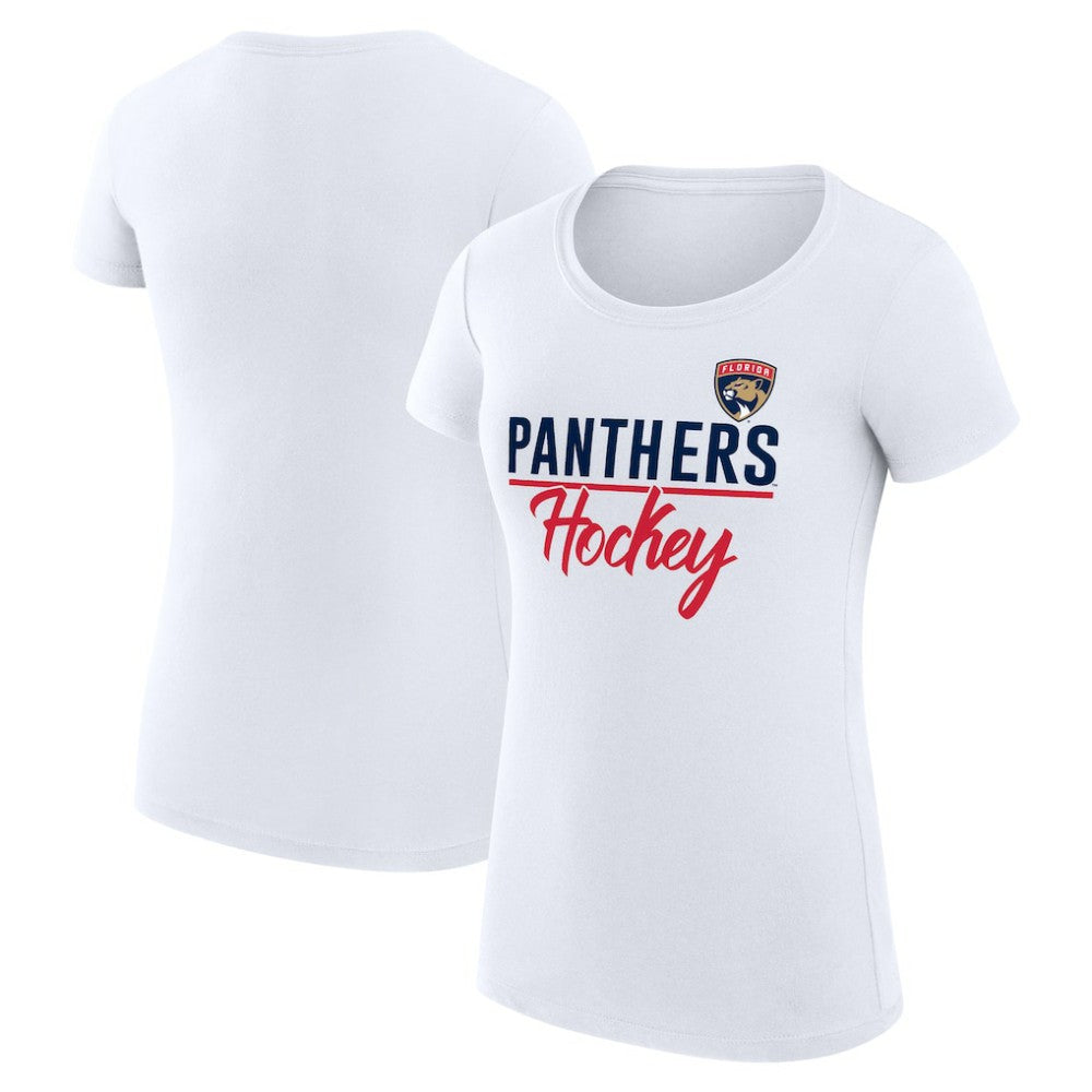 Florida Panthers - G-III 4Her by Carl Banks Women's Super-Slim Fit Lightweight Team Sport T-Shirt White