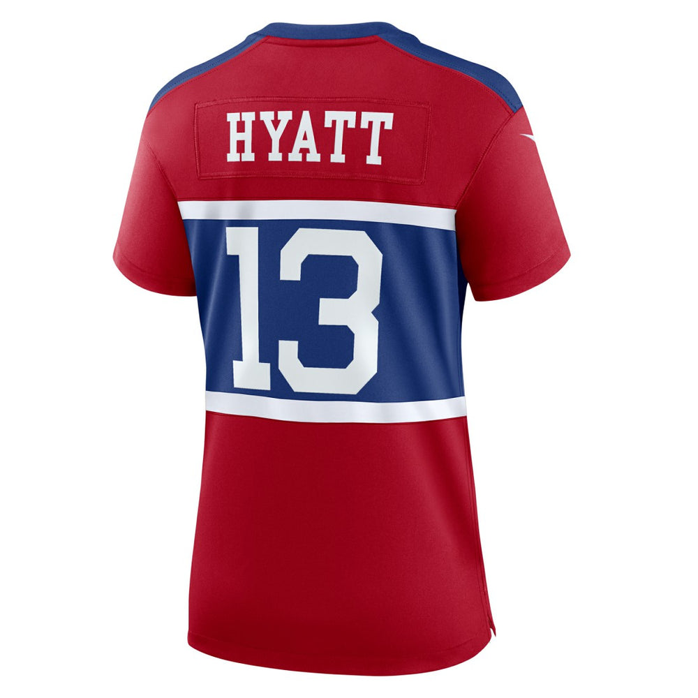 Jalin Hyatt New York Giants Women's Alternate Player Game Jersey Century Red - Nike
