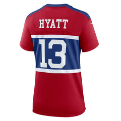 Jalin Hyatt New York Giants Women's Alternate Player Game Jersey Century Red - Nike