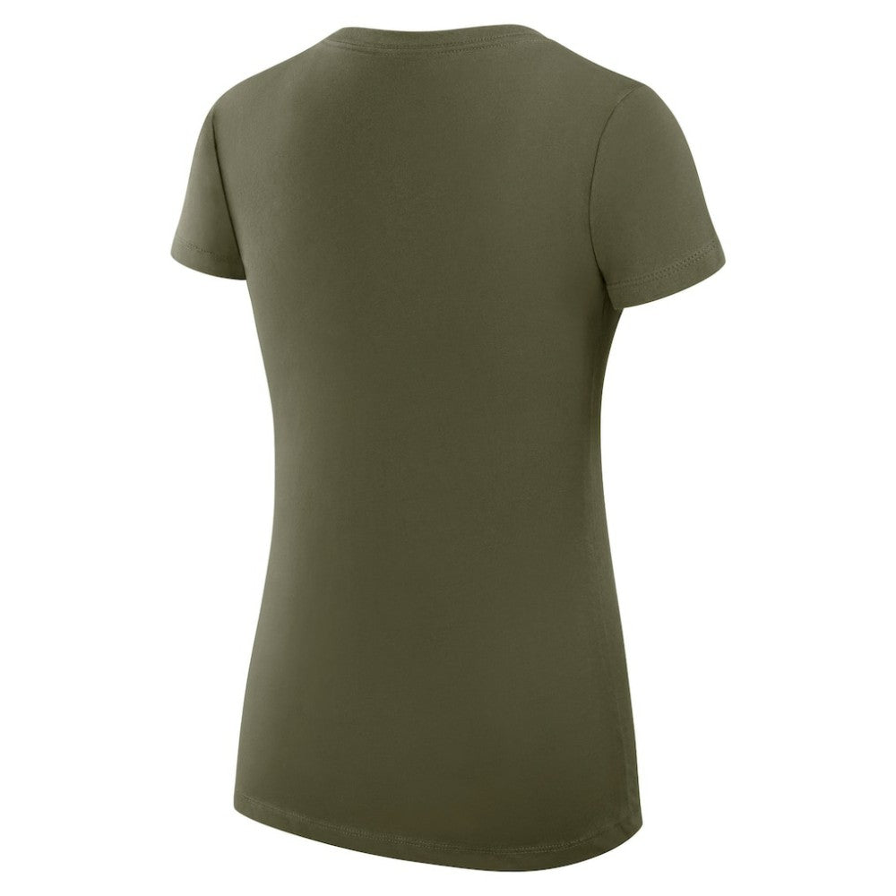 Dallas Stars - G-III 4Her by Carl Banks Women's Super-Slim Fit Lightweight Team Sport V-Neck T-Shirt Olive