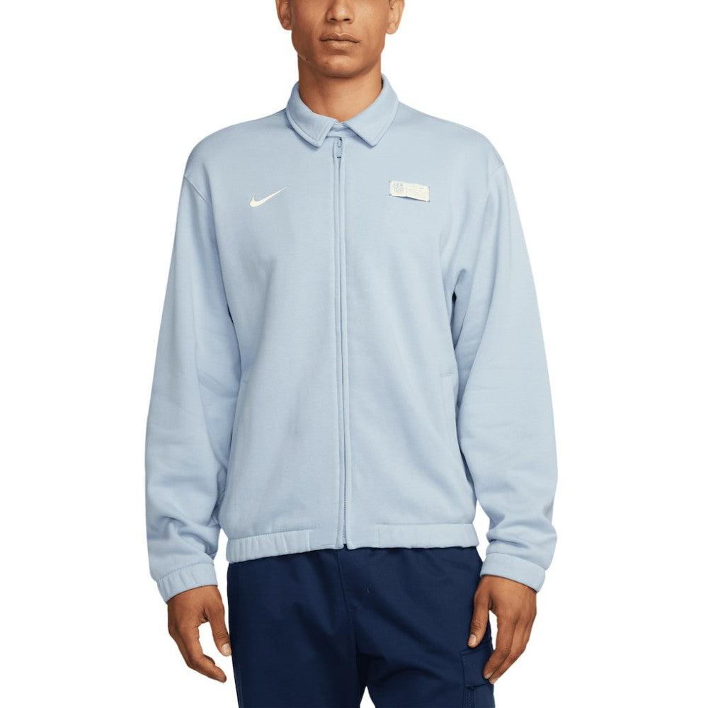 Nike USMNT Club Fleece Harrington Full-Zip Jacket - Light Blue