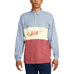 Nike USMNT Rugby Long Sleeve Top - Light Blue