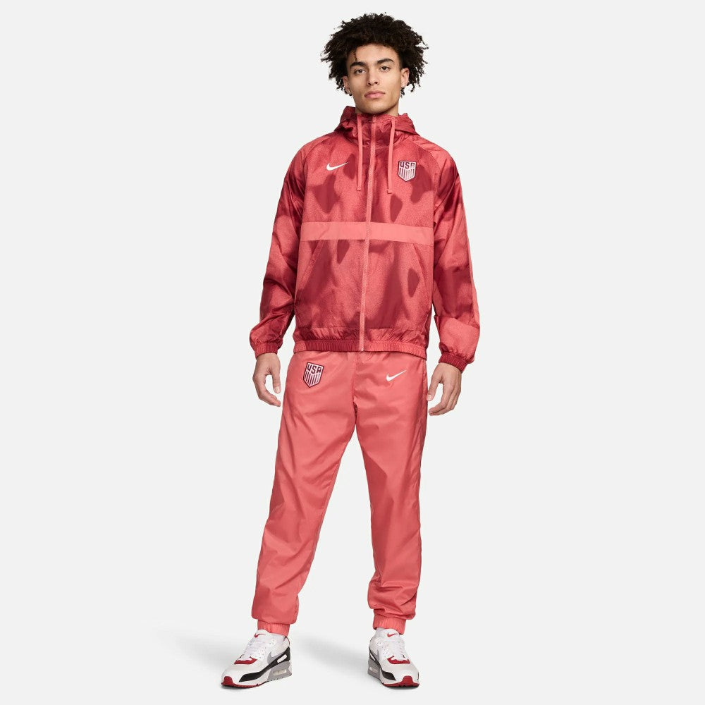 Nike USMNT 2024 Raglan Full-Zip Hoodie Track Suit - Pink