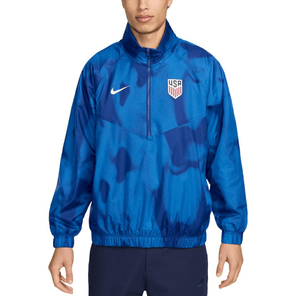 Nike USMNT Windrunner Anorak Half-Zip Jacket - Royal