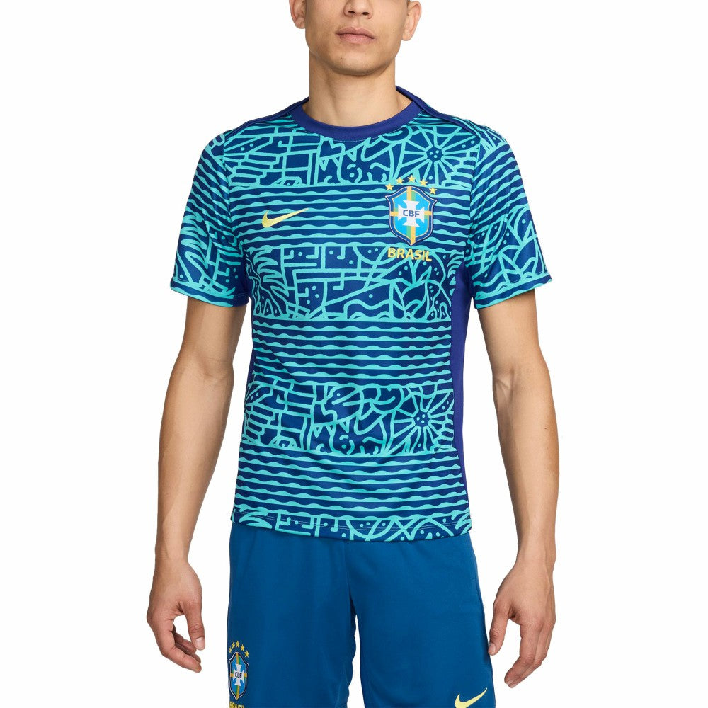 Nike Brazil National Team 2024 Academy Pro Pre-Match Top - Blue