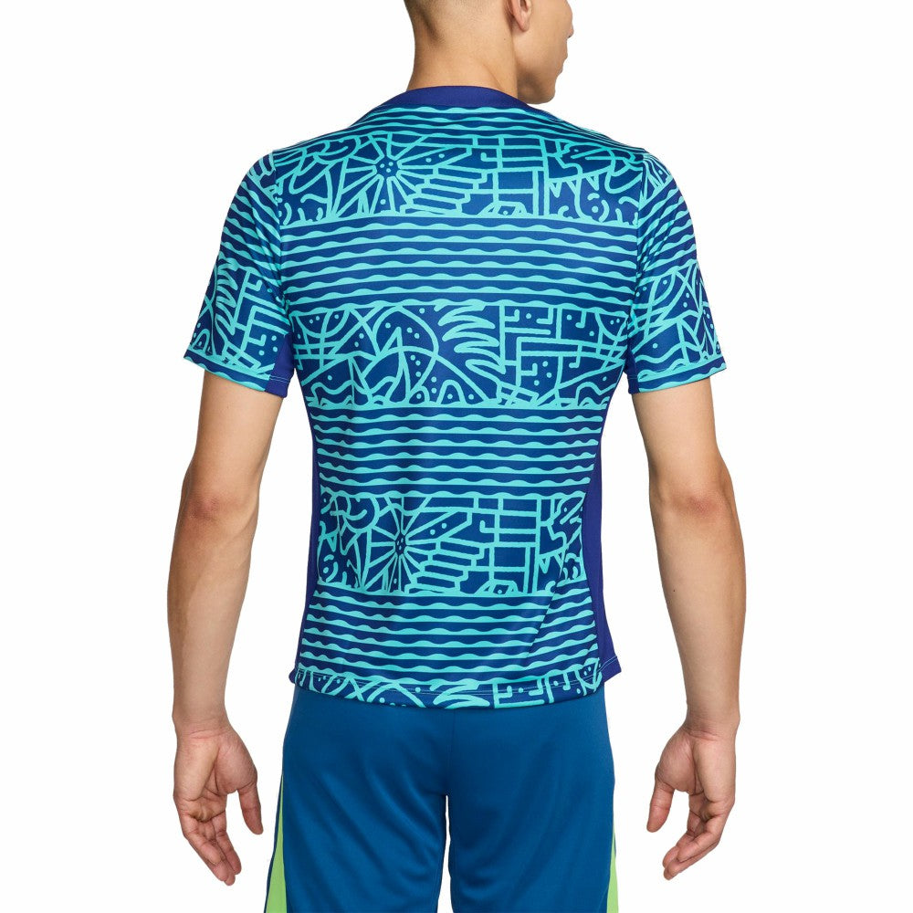 Nike Brazil National Team 2024 Academy Pro Pre-Match Top - Blue