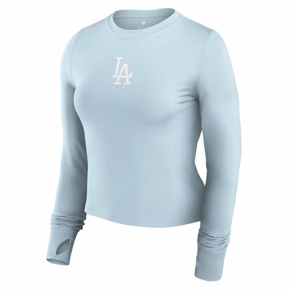 Los Angeles Dodgers Fanatics Women's Studio Fitted Long Sleeve Gym Top  discount