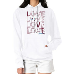 Colorado Avalanche - G-III 4Her by Carl Banks Women's Hockey Love Fleece Pullover Hoodie White