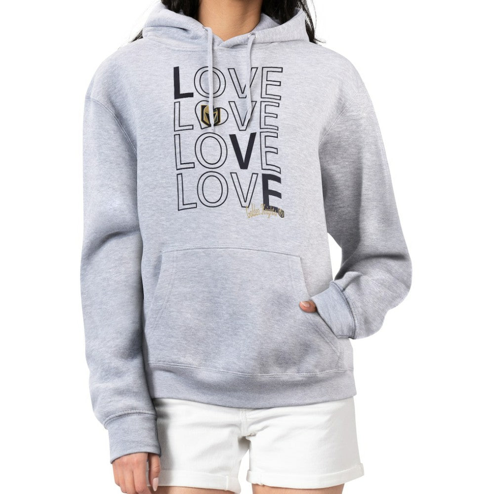 Vegas Golden Knights G-III 4Her by Carl Banks Women's Hockey Love Fleece Pullover Hoodie Gray