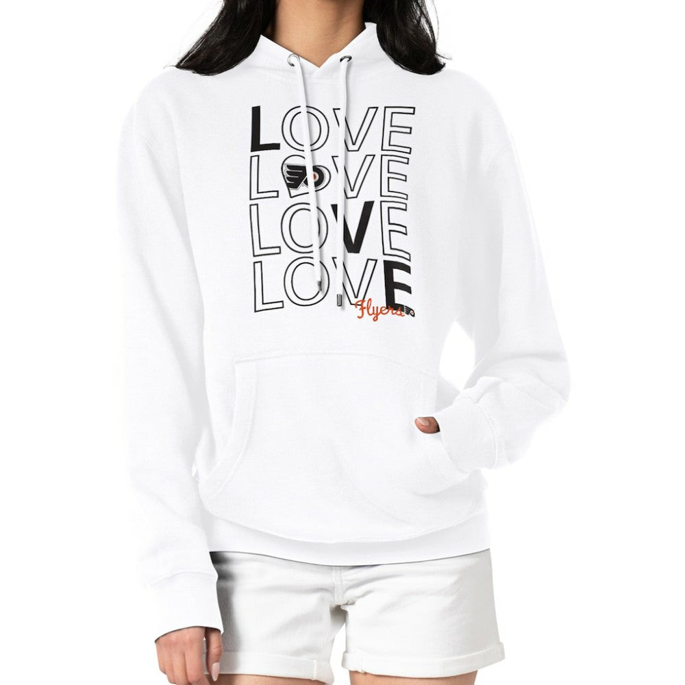 Philadelphia Flyers - G-III 4Her by Carl Banks Women's Hockey Love Fleece Pullover Hoodie White
