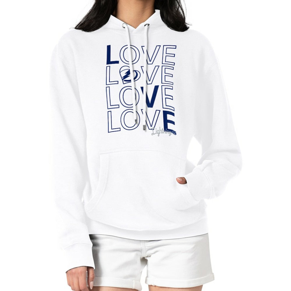 Tampa Bay Lightning - G-III 4Her by Carl Banks Women's Hockey Love Fleece Pullover Hoodie White