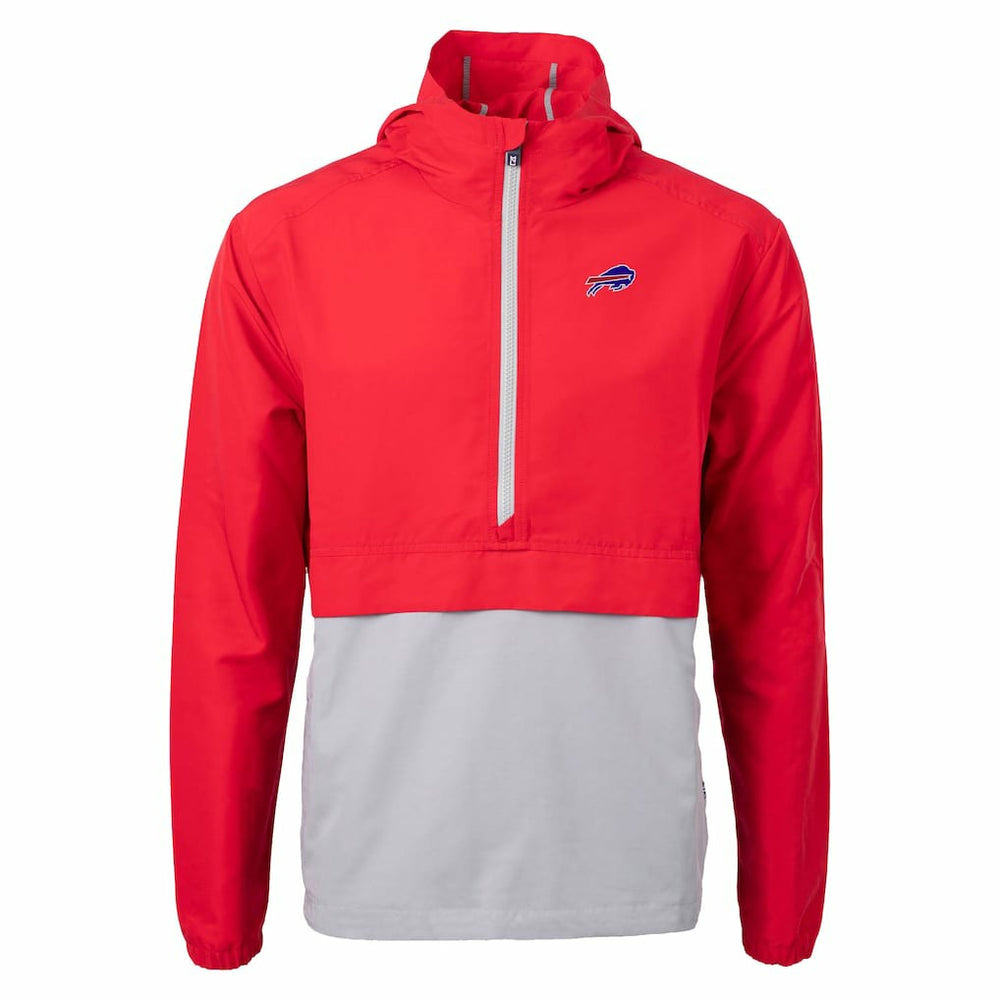 Buffalo Bills Cutter & Buck Charter Eco Recycled Anorak Half-Zip Jacket Red - NFL