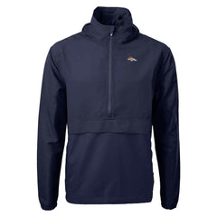 Denver Broncos Cutter & Buck Charter Eco Recycled Anorak Half-Zip Jacket Blue - NFL
