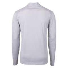 Buffalo Bills Cutter & Buck Virtue Eco Pique Micro Stripe Recycled Quarter-Zip Pullover Top Gray/White - NFL