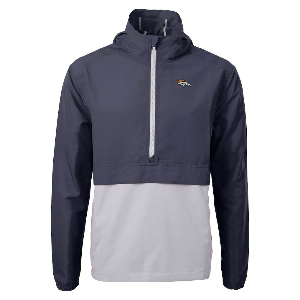 Denver Broncos Cutter & Buck Charter Eco Recycled Anorak Half-Zip Jacket Blue - NFL