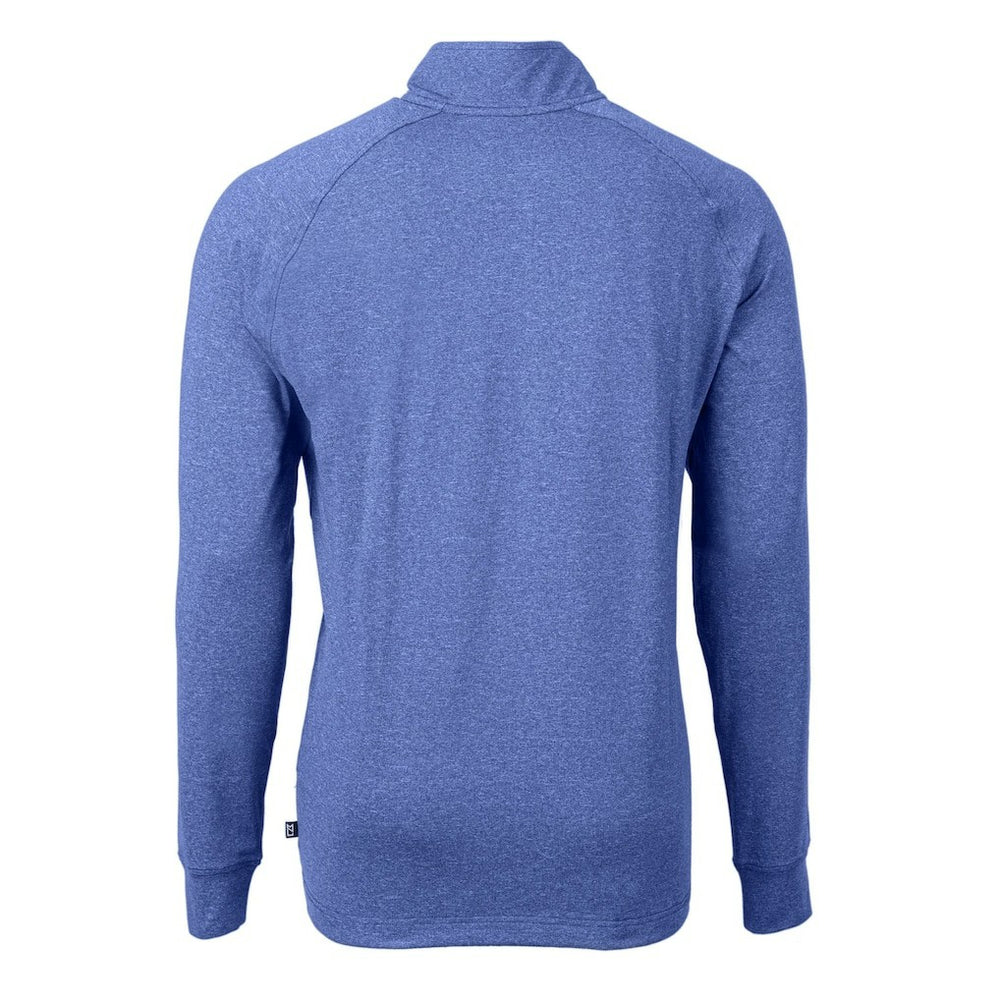 Buffalo Bills Cutter & Buck Adapt Eco Knit Quarter-Zip Pullover Top Royal - NFL