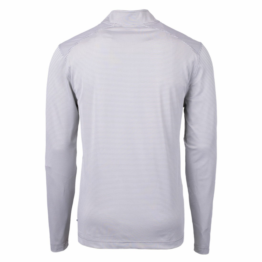 Detroit Lions Cutter & Buck Virtue Eco Pique Micro Stripe Recycled Quarter-Zip Pullover Top Gray/White - NFL