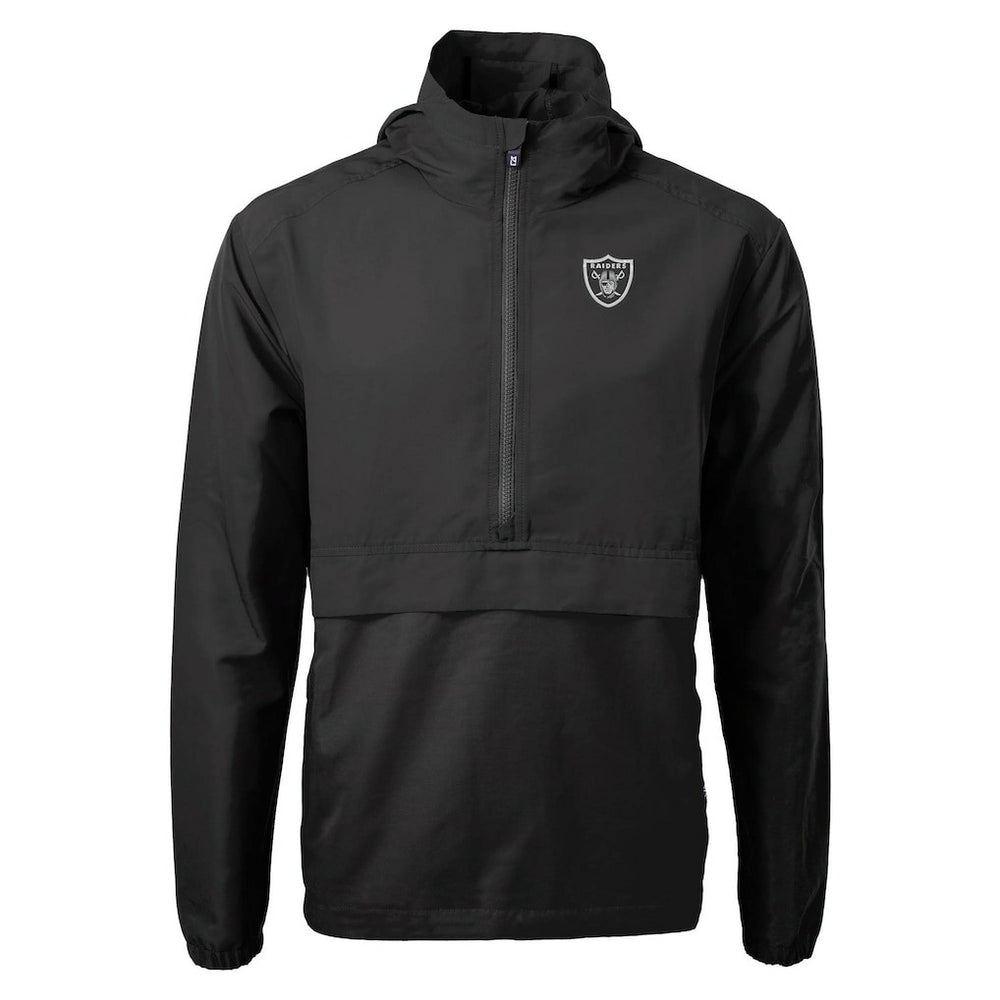 Las Vegas Raiders Cutter & Buck Charter Eco Recycled Anorak Half-Zip Jacket Black - NFL
