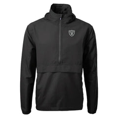 Las Vegas Raiders Cutter & Buck Charter Eco Recycled Anorak Half-Zip Jacket Black - NFL