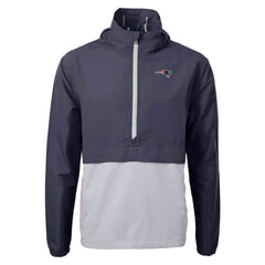 New England Patriots Cutter & Buck Charter Eco Recycled Anorak Half-Zip Jacket Blue - NFL