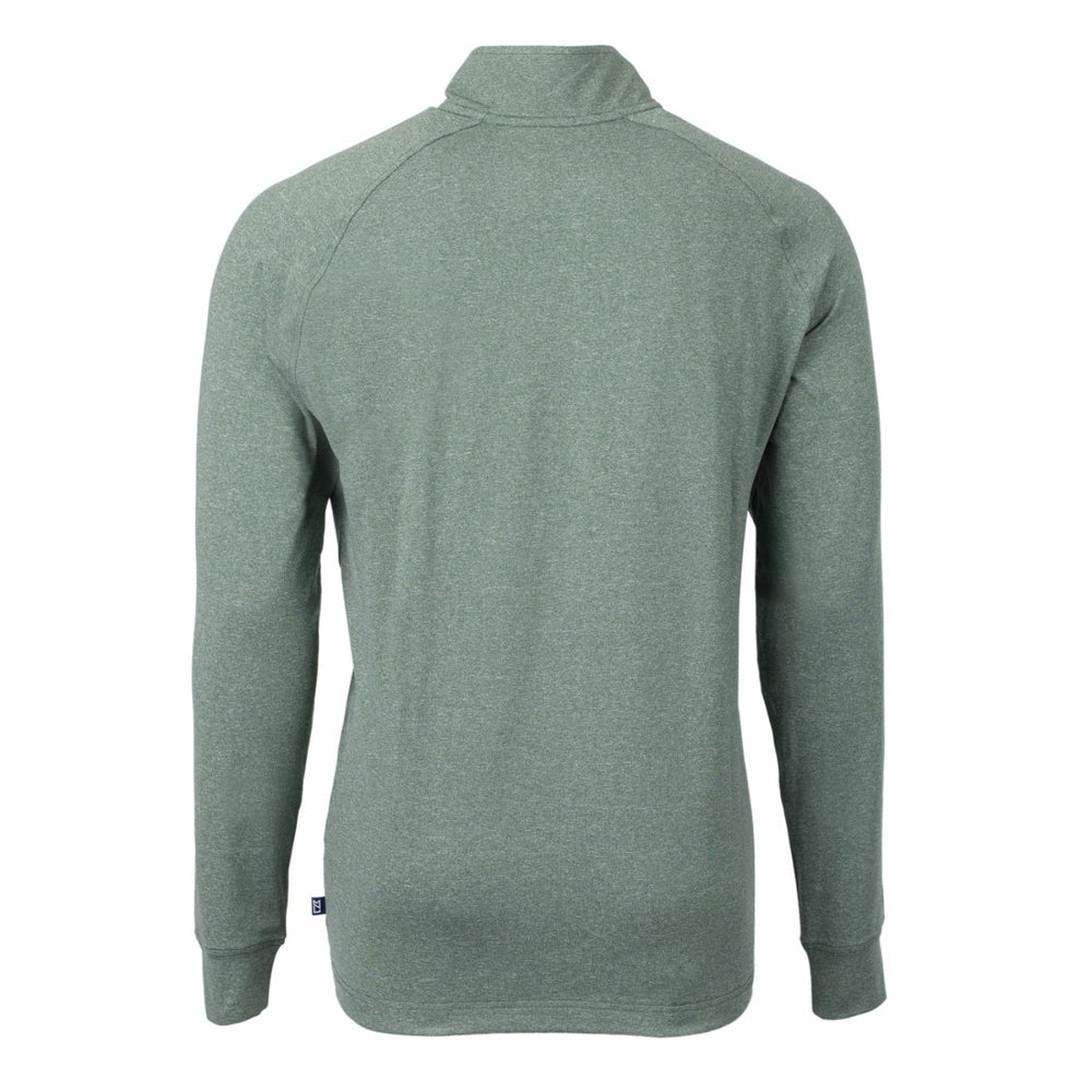Green Bay Packers Cutter & Buck Adapt Eco Knit Quarter-Zip Pullover Top Heather Green - NFL