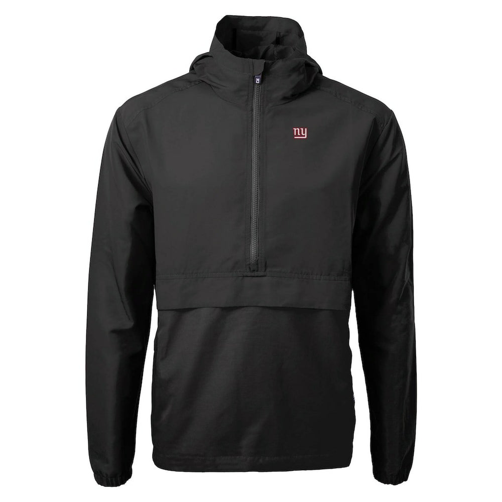 New York Giants Cutter & Buck Charter Eco Recycled Anorak Half-Zip Jacket Black - NFL