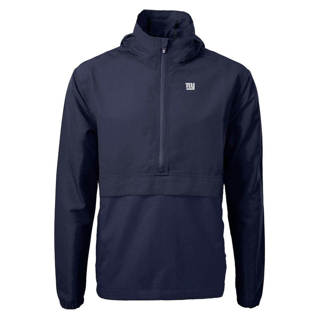 New York Giants Cutter & Buck Charter Eco Recycled Anorak Half-Zip Jacket Blue - NFL